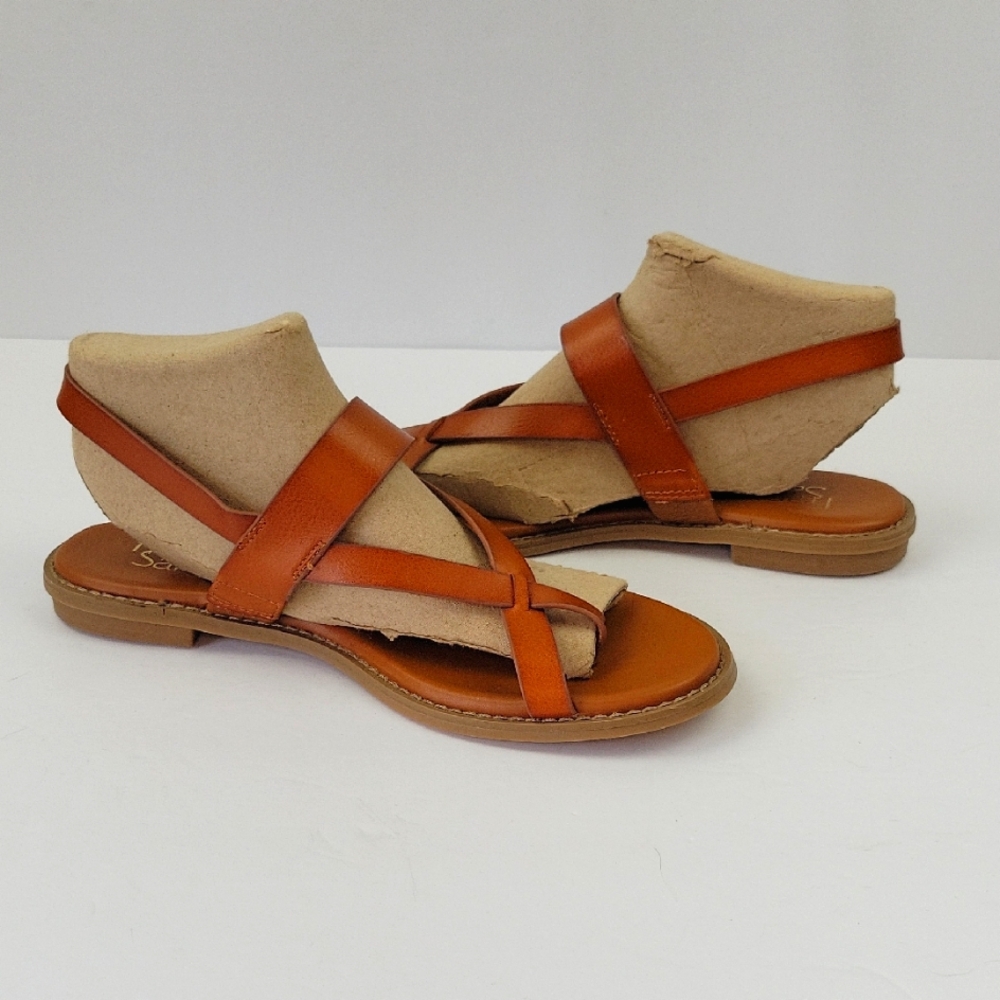 Franco Sarto Gabby 2 Criss- Cross Sandals Brown Size 8